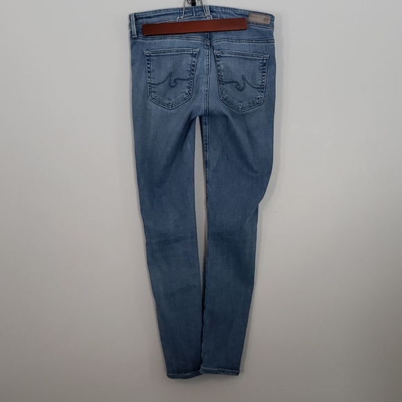 AG Adriano Goldschmied mid rise light wash Destroyed ankle jeans size 24 - Picture 2 of 7